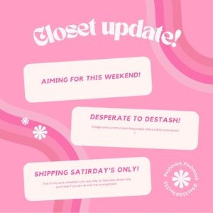 I am finally going to start adding to my closet!